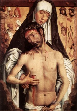 ハンス・メムリンク Painting - 悲しみの男を見せる聖母 1480年 オランダ ハンス・メムリンク
